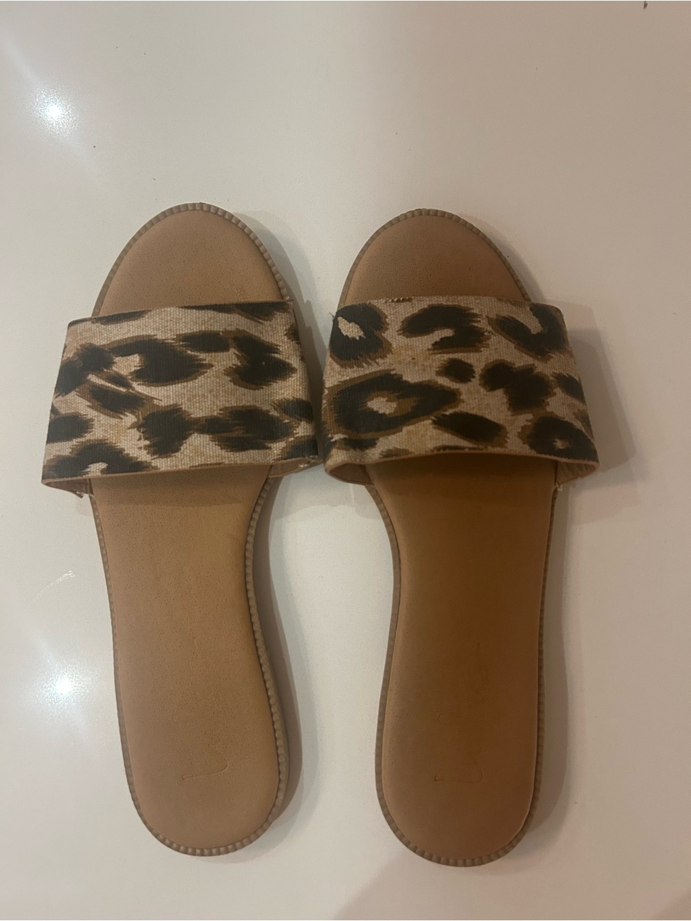 Lulus Leopard Print Slide Sandals in Brown - Women's Casual Slip-Ons